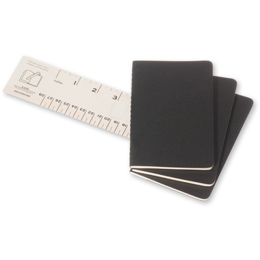 MOLESKINE Notebook Cahier A6 704918 blank, black 3 pcs.