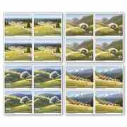 Série de blocs de quatre «Parcs suisses» Série de blocs de quatre (16 timbres, valeur d&#039;affranchissement CHF 14.80), autocollant, non oblitéré