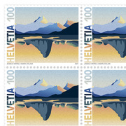 Francobolli CHF 1.00 «Lago di Bachalp», Foglio da 16 francobolli Foglio «Emissione congiunta Svizzera-Thailandia», gommatura, senza annullo
