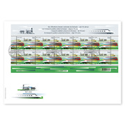 Enveloppe du jour d&#039;émission «Transports publics» Feuille miniature (10 timbres, valeur d&#039;affranchissement CHF 11.00) sur enveloppe du jour d&#039;émission (FDC) C5