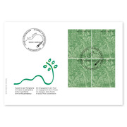 First-day cover «Art in the periphery» Blocks of four (4 stamps, postage value CHF 4.40) on first-day cover (FDC) C6