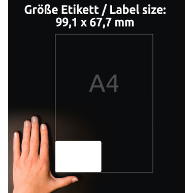 AVERY ZWECKFORM Etiketten 99,1x67,7mm L7914-10 weiss ultra-resistant