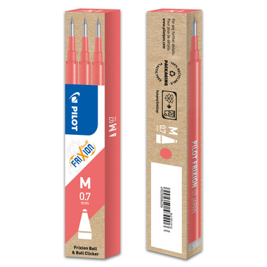 PILOT FriXion Refill 0.7mm BLS-FR7-CP coral-pink 3 pezzi