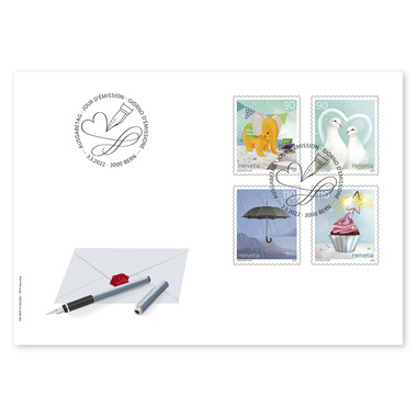 Enveloppe du jour d'émission «Occasions spéciales» Série (4 timbres, valeur d'affranchissement CHF 4.00) sur enveloppe du jour d'émission (FDC) C6