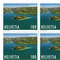 Timbres CHF 1.80 «Île de Visovac», Feuille de 16 timbres Feuille «Émission commune Suisse - Croatie», gommé, non oblitéré