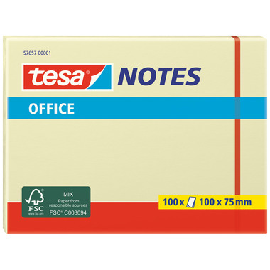 TESA Office Notes 75x100mm 576570000 jaune 100 flls.