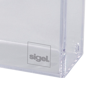 SIGEL Visitenkarten-Box VA110 transp.,für 100 Karten 86x55mm
