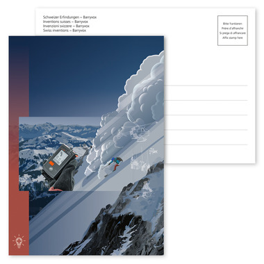 Ansichtskarte «Schweizer Erfindungen – Barryvox» Unfrankierte Ansichtskarte A6 «Schweizer Erfindungen – Barryvox»