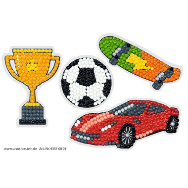 URSUS Diamond Sticker Sports 43510003 2 cartes, 2 pendentifes