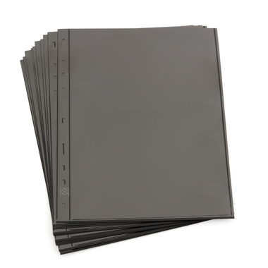 Kunststoffhüllen OPTIMA für Markenbogen, 10er Pack, schwarz 1er Einteilung, 180 x 245 mm