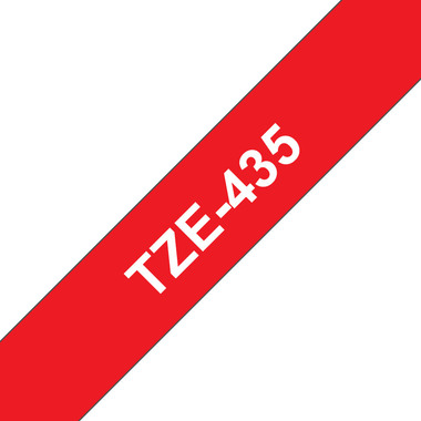 PTOUCH Nastro, plastific.bianco/rosso TZe-435 PT-1280VP 12 mm