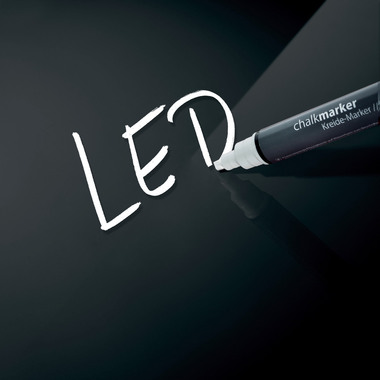 SIGEL Glas-Magnetboard LED GL400 schwarz 480x480x15mm