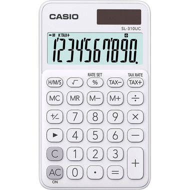 CASIO Taschenrechner SL310UCWE 10-stellig weiss