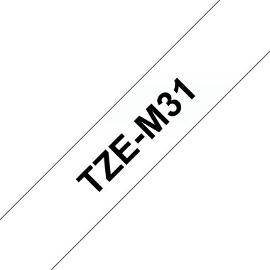 PTOUCH Ruban, laminé noir/transp.mat TZe-M31 PT-300 12 mm