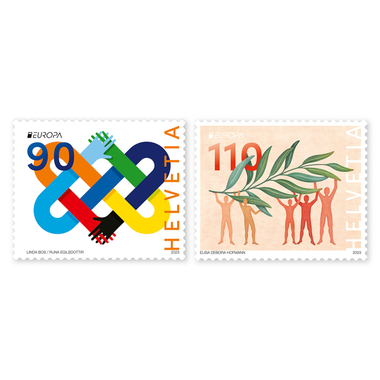 Briefmarken-Serie «EUROPA – Frieden: der höchste Wert der Menschheit» Serie (2 Marken, Taxwert CHF 2.00), gummiert, ungestempelt