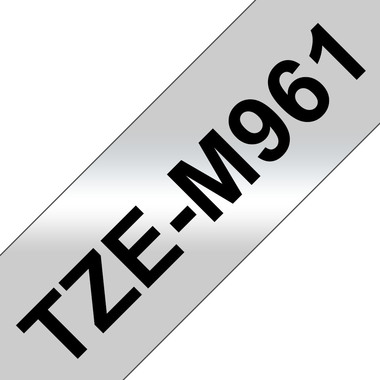 PTOUCH Flexit.lam.schwarz/matt-silber TZe-M961 zu PT-550 36 mm