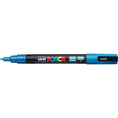 UNI-BALL Posca Marker 0.9-1.3mm PC-3ML L.BLU bleu clair pailleté