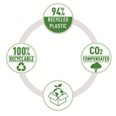 LEITZ Cucitrice NeXXT Recycle 5604-00-55 verde, CO2 neutro 30 fogli