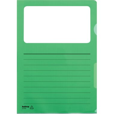 KOLMA Dossier Visa Script A4 59.660.01 verde, finestra 10 pezzi