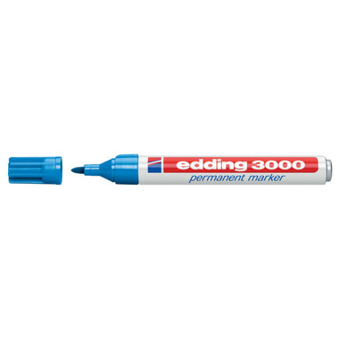 EDDING Permanent Marker 3000 1,5 - 3mm 3000 - 10 azzurro