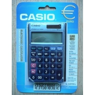 CASIO Calcolat.SL-300VER/SL-320TER+ SL320TER+ 12 cifre azzurro