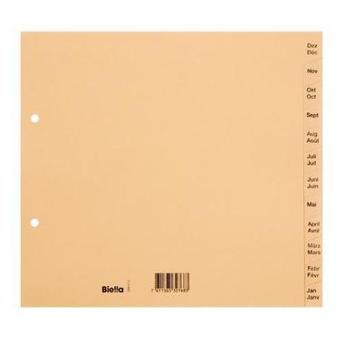 BIELLA Register cardboard brown A4 19441300 Dez. - Jan.
