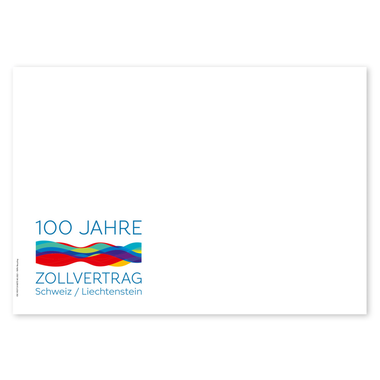 Enveloppe du jour d'émission «Émission commune Suisse - Liechtenstein / Contrat douanier» Enveloppe du jour d'émission (FDC) sans timbre E6