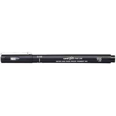 UNI-BALL Fineliner Pin 0.03mm PIN003-200(S) Black nero