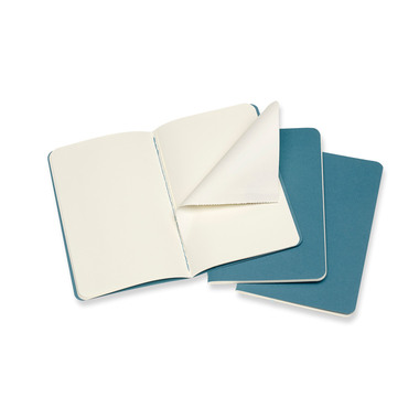 MOLESKINE Carnet carton 3x P/A6 629612 en blanc,vivid bleu, 64 pages
