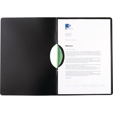 KOLMA Dossier à pince LineaVerde A4 11.141.01 noir, PP, Sand, recycling