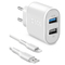 Travel charger 2USB + cable lightning 