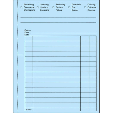 FAVORIT Libro polifunzionaleD/F/I A6 8111OK blu/bianco 50x2 fogli