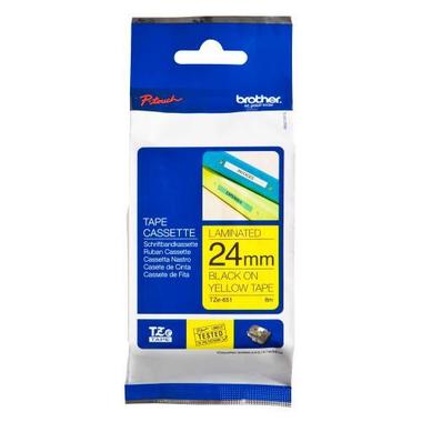 PTOUCH Tape, laminated black / yellow TZe - 651 PT - 2450DX 24 mm