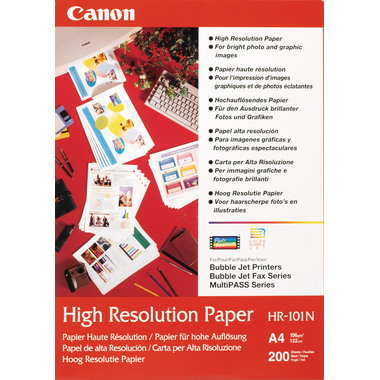 CANON Papier High Resol. 105g A4 HR101A4 Bubble-Jet 200 feuilles