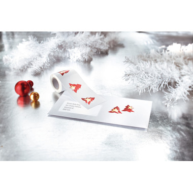 SIGEL Weihnachts-Sticker CS117/W Red Trees 200 Stück