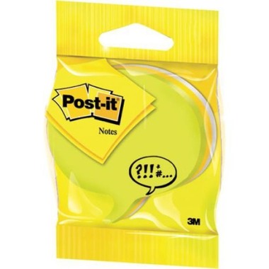 POST-IT Haftnotiz-Würfel Sprechblase 2007SP 3-farbig, 225 Blatt
