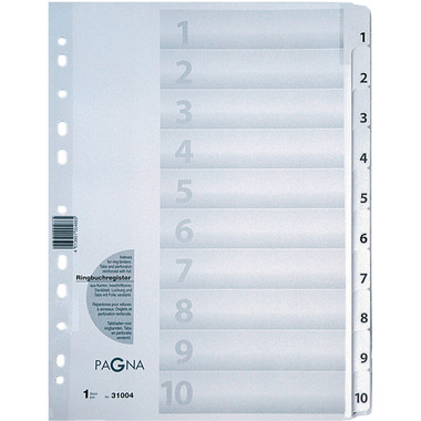 PAGNA Répertoire carton blanc A4 31004-08 10 pcs., 1-10