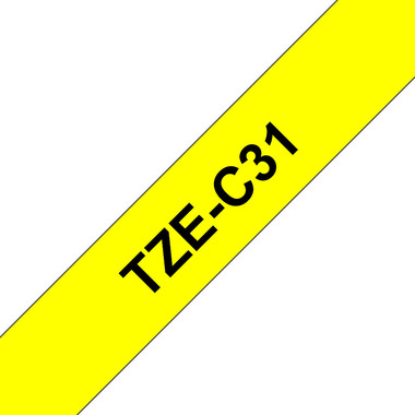 PTOUCH Nastro,lam.,fluor. nero/giallo TZe-C31 PT-300 12 mm