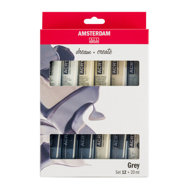 AMSTERDAM Standard Series Acryl Set 17820600 Grey 12X20ml