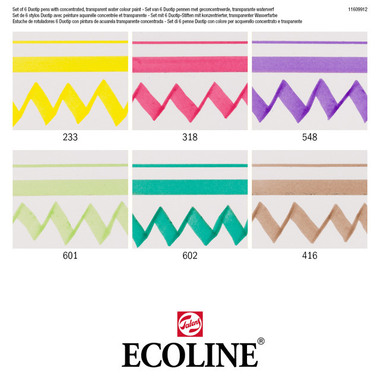 TALENS Ecoline Duotip Botanic Set 11609912 6 couleurs