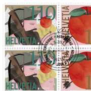 Briefmarken CHF 1.10 «EUROPA – Mythen und Sagen», Bogen mit 16 Marken Bogen «EUROPA – Mythen und Sagen», gummiert, gestempelt