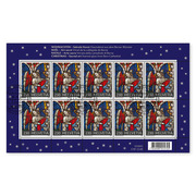 Briefmarken CHF 2.30 «Engel», Kleinbogen mit 10 Marken Bogen «Weihnachten – Sakrale Kunst», gummiert, gestempelt