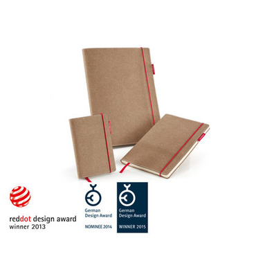 TRANSOTYPE senseBook RED RUBBER A5 75020501 rigato, M, 135 fogli beige