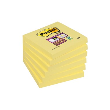 POST-IT SuperSticky Notes 76x76mm 654-6SSCY jaune 6x90 flls.