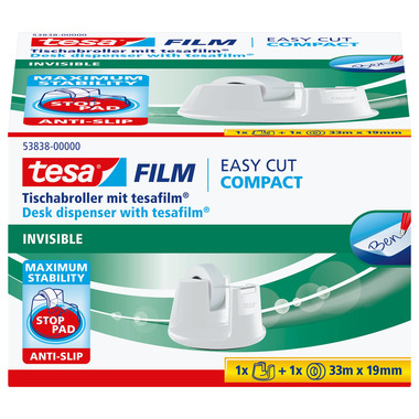 TESA Dérouleur Easy Cut 19mmx33m 538380000 blanc
