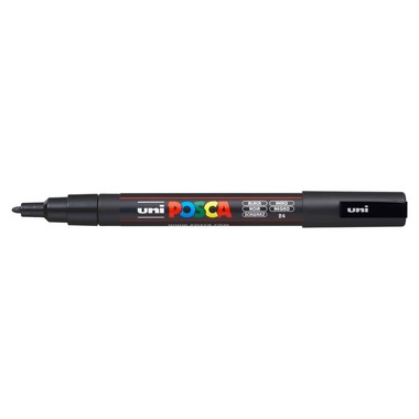 UNI-BALL Posca Marker 0,9-1,3mm PC-3M BLACK schwarz, Rundspitze