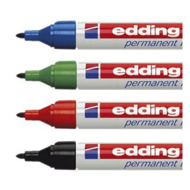 EDDING Permanent Marker 3000 1.5-3mm 3000BLI-1234 4 Farben ass. Blister