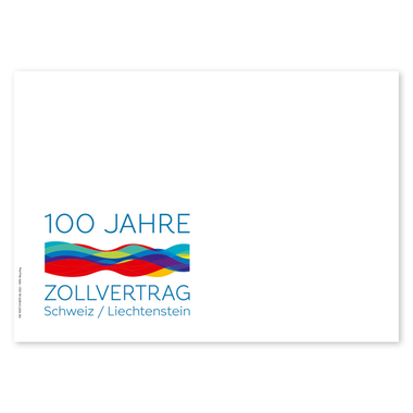 Enveloppe du jour d'émission «Émission commune Suisse - Liechtenstein / Contrat douanier» Enveloppe du jour d'émission (FDC) sans timbre C6