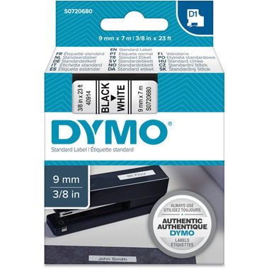 DYMO Schriftband D1 schwarz/weiss S0720680 9mm/7m
