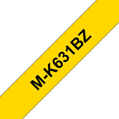 PTOUCH Nastro, non lam. nero/giallo M-K631BZ per PT-65/75/85/110 8m x 12 mm